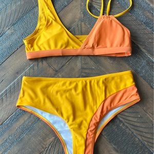 Shein, Orange and Yellow, Medium